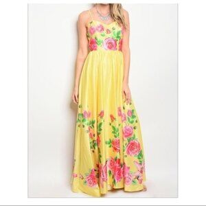 ‼️CLEARANCE TODAY ONLY ‼️LARGE Spring Floral Maxi Dress, Party, Wedding
